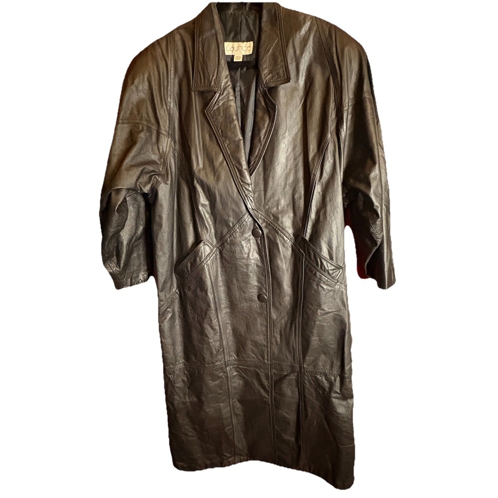 Vintage Laurice Leather‎ Trench Coat